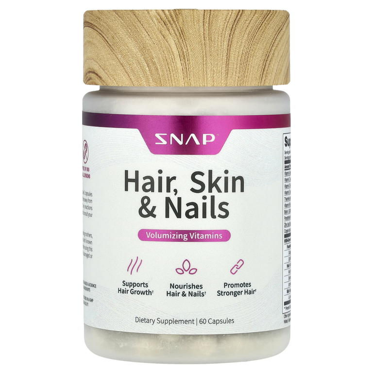 Snap Supplements, Для волос, кожи и ногтей, 60 капсул