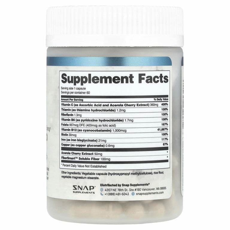 Snap Supplements, Iron Builder, 60 капсул