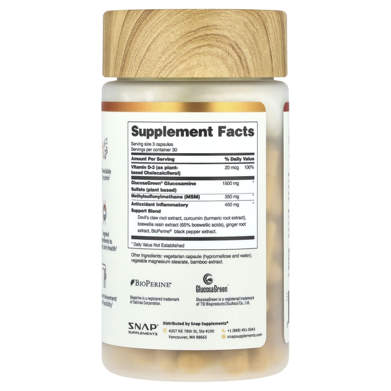 Snap Supplements, Здоровье суставов, 90 капсул