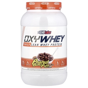 EHPlabs, OxyWhey, низкокалорийный сывороточный протеин на каждый день, хрустящие шарики с арахисовой пастой, 900 г (Товар снят с продажи) 
