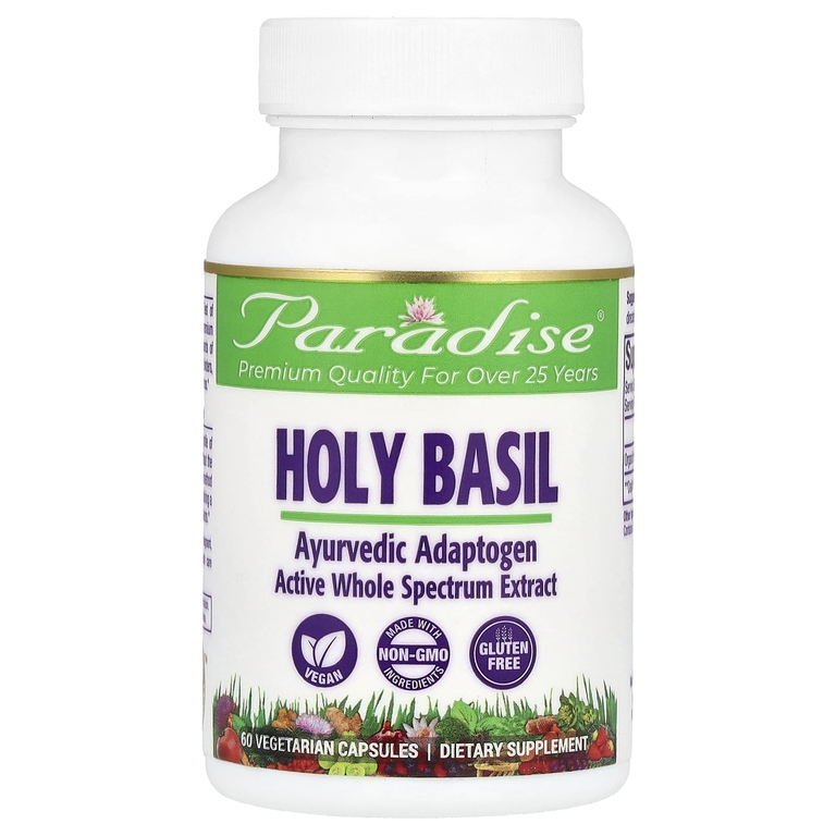 Paradise Herbs, Базилик священный, 60 вегетарианских капсул