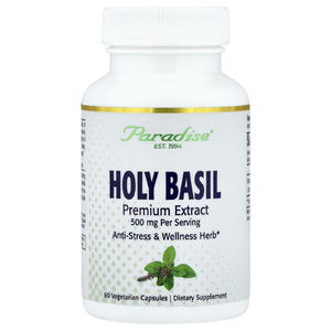 Paradise Herbs, Базилик священный, 60 вегетарианских капсул (250 мг на капсулу)