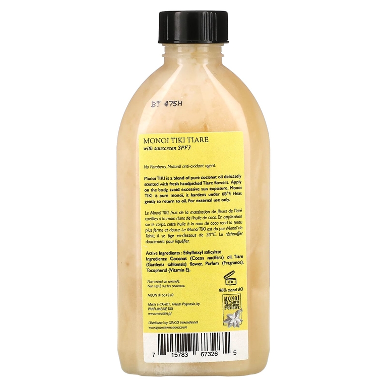 Monoi Tiare Tahiti, солнцезащитное масло для загара, SPF 3, 120 мл (4 жидк. унции)