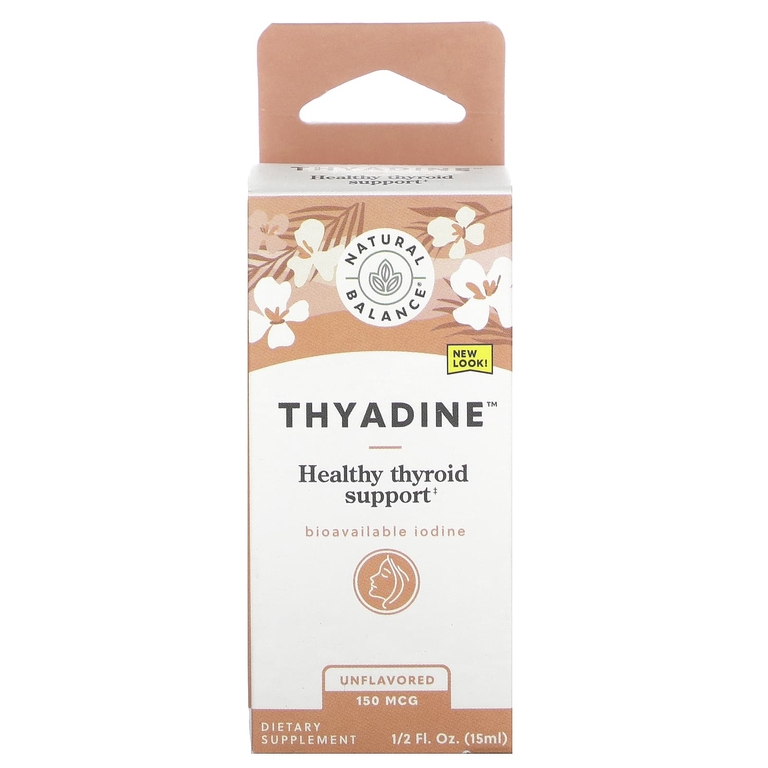 Natural Balance, Thyadine, поддержка здоровья щитовидной железы, без добавок, 150 мкг, 15 мл (0,5 жидк. унц.)