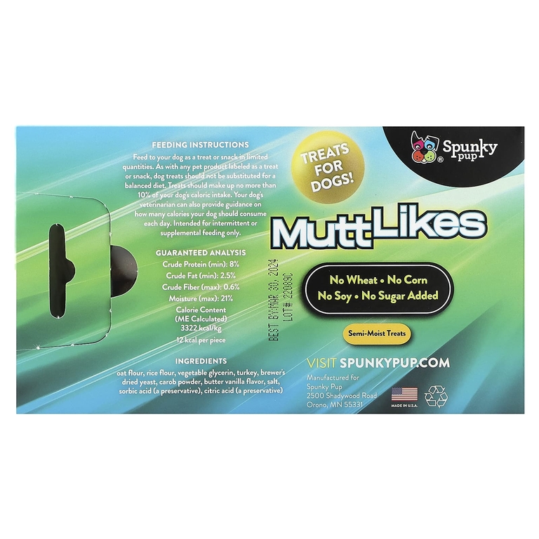 Spunky Pup, MuttLikes, лакомства для собак, индейка, 142 г (5 унций) (Товар снят с продажи) 