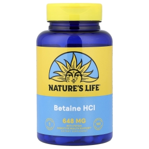 Nature's Life, бетаина гидрохлорид с пепсином, 100 капсул (Товар снят с продажи) 