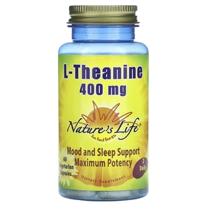 Nature's Life, L-теанин, 60 вегетарианских капсул