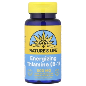 Nature's Life, тиамин для повышения уровня энергии (B1), 500 мг, 50 таблеток