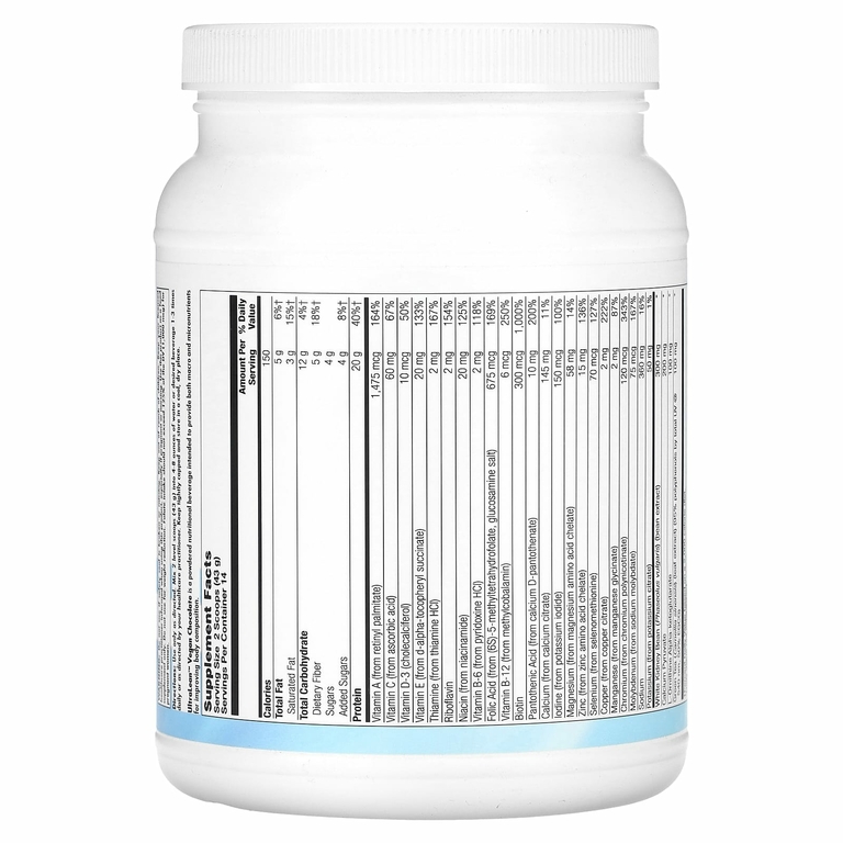 Nutra BioGenesis, Ultra Lean, веганский продукт, натуральный шоколад, 604 г (1 фунт, 5,3 унции)