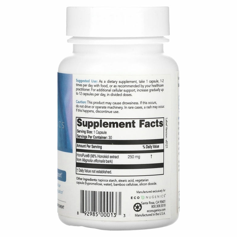 Econugenics, HonoPure®, 30 вегетарианских капсул (250 мг в 1 капсуле)
