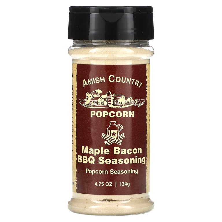 Amish Country Popcorn, Popcorn Seasoning, приправа для барбекю из кленового бекона, 134 г (4,75 унции)