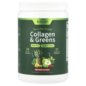 Snap Supplements, Collagen & Greens, малина, 321,6 г (11,34 унции)