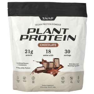 Snap Supplements, Растительный протеин, веганский протеиновый порошок, шоколад, 939 г