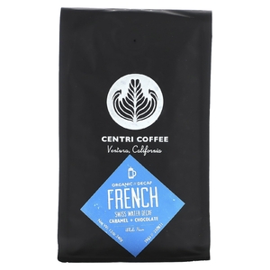 Centri Coffee, Centri Coffee, органический французский, карамель и шоколад, цельные зерна, без кофеина, 340 г (12 унций)