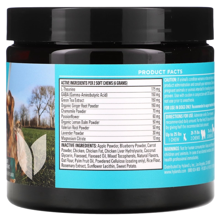 Hyland's Naturals, Calm & Balance, для собак, куриная печень, 90 жевательных таблеток, 270 г (9,5 унции)