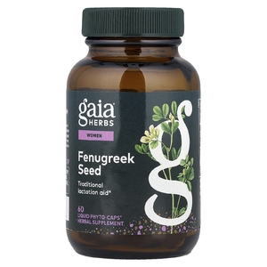 Gaia Herbs, семена пажитника, 60 веганских капсул с жидким содержимым (390 мг в 1 капсуле)