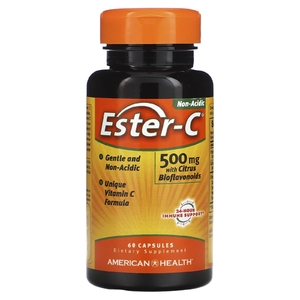 American Health, Ester-C с цитрусовыми биофлавоноидами, 500 мг, 60 капсул