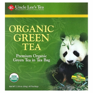 Uncle Lee's Tea, органический зеленый чай, 40 чайных пакетиков, 64 г (2,26 унции)