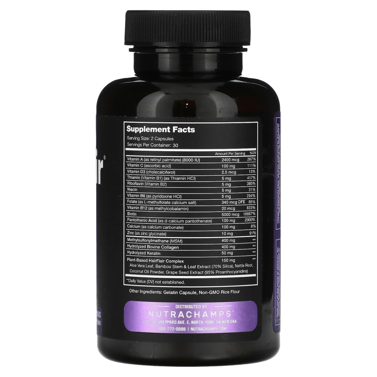 NutraChamps, HairFlair`` 60 маленьких капсул (Товар снят с продажи) 