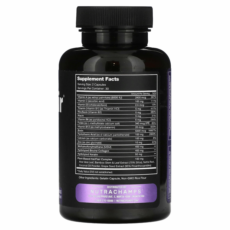 NutraChamps, HairFlair`` 60 маленьких капсул (Товар снят с продажи) 