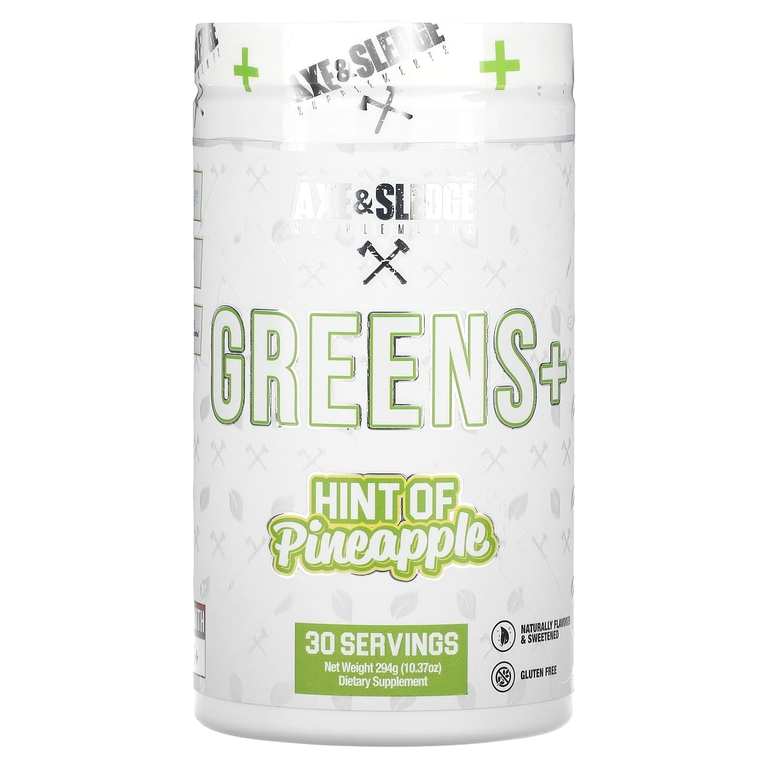 Axe & Sledge Supplements, Greens+, с ноткой ананаса, 294 г (10,37 унции) (Товар снят с продажи) 