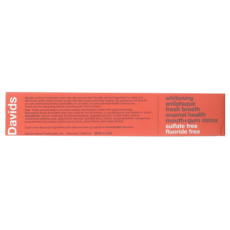 Davids Natural Toothpaste, Премиальная зубная паста, для детей и взрослых, натуральная клубника и арбуз, 149 г (5,25 унции)