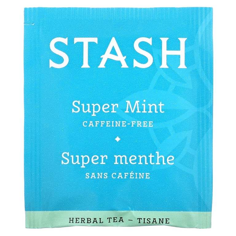 Stash Tea, Herbal Tea, Super Mint, без кофеина, 18 чайных пакетиков, 18 г (0,6 унции) (Товар снят с продажи) 