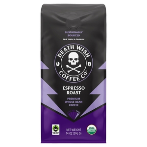 Death Wish Coffee, Dark, цельные бобы, обжарка эспрессо, 396 г (14 унций)