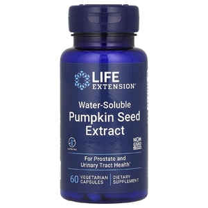 Life Extension, водорастворимый экстракт семян тыквы, 60 вегетарианских капсул