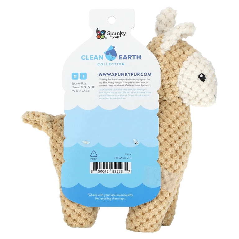 Spunky Pup, Clean Earth Collection, лама, 1 игрушка (Товар снят с продажи) 