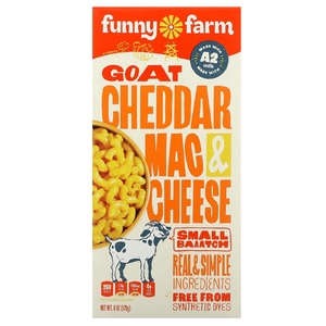 Funny Farm, Козий чеддер с макаронами и сыром, 170 г (6 унций)