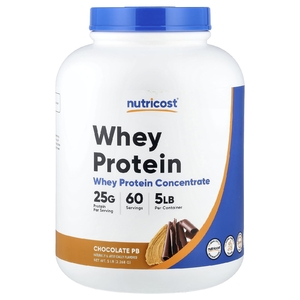 Nutricost, концентрат сывороточного протеина, со вкусом шоколада, 2268 г (5 фунтов)