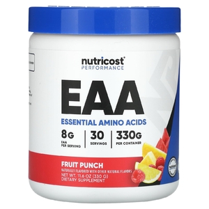 Nutricost, Performance, EAA, незаменимые аминокислоты, фруктовый пунш, 330 г (11,6 унции)
