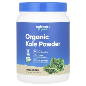 Nutricost, Органическая кудрявая капуста в порошке, без добавок, 454 г (1 фунт) (Товар снят с продажи) 