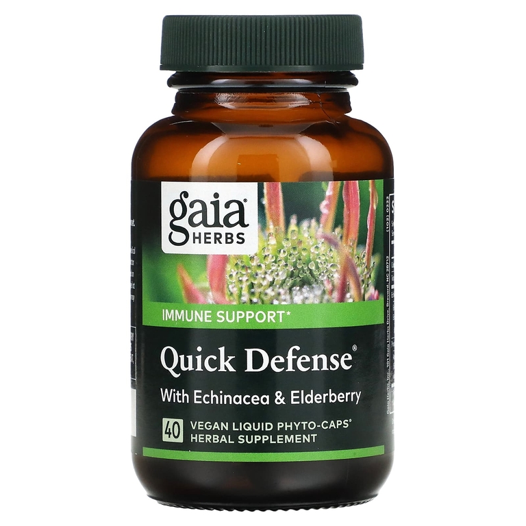 Gaia Herbs, Quick Defense, 40 веганских капсул Liquid Phyto-Caps