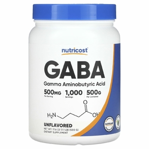 Nutricost, ГАМК, без добавок, 500 г (17,6 унции)