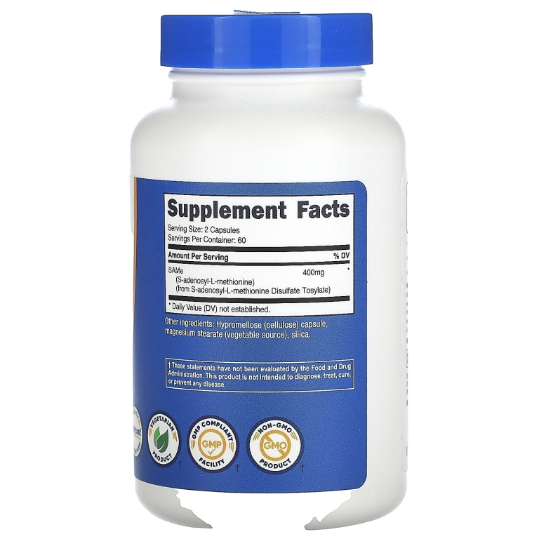 Nutricost, SAMe, 120 капсул (200 мг в 1 капсуле)
