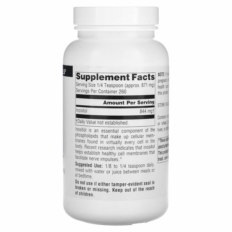 Source Naturals, инозитол, чистый порошок, 226,8 г (8 унций)