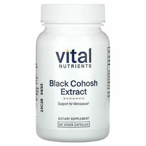 Vital Nutrients, Экстракт черного кохоша, 250 мг, 60 веганских капсул