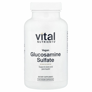 Vital Nutrients, Веганский сульфат глюкозамина, 120 веганских капсул (750 мг на капсулу)
