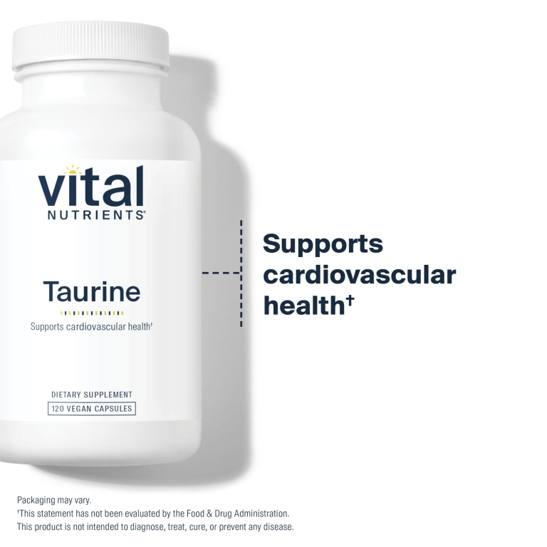Vital Nutrients, таурин, 120 веганских капсул (1000 мг в 1 капсуле)