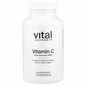 Vital Nutrients, витамин C, 120 веганских капсул (1000 мг в 1 капсуле)