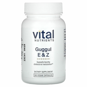 Vital Nutrients, Guggul E & Z, 37,5 мг, 60 веганских капсул