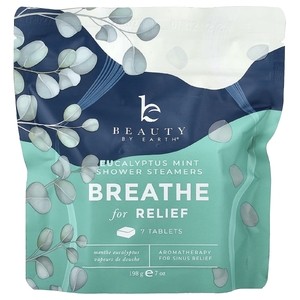 Beauty By Earth, Breathe for Relief, ароматизатор для душа, эвкалипт и мята, 7 таблеток, 198 г (7 унций) (Товар снят с продажи) 