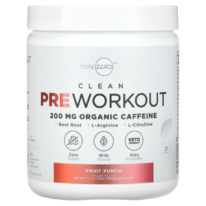 TypeZero, Clean Pre-Workout, фруктовый пунш, 319 г (11,3 унции)