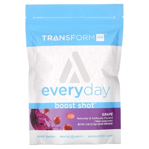 TransformHQ, Everyday, Boost Shot, со вкусом винограда, 7 пакетиков, 31,15 г (1,1 унции) (Товар снят с продажи) 