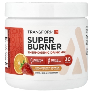 TransformHQ, Super Burner, смесь для приготовления напитка, клубника и апельсина, 346 г (Товар снят с продажи) 