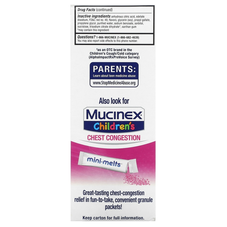 Mucinex, Children's, кашель и заложенность носа, для детей от 4 лет, с ягодным вкусом, 201 мл (6,8 жидк. унции)