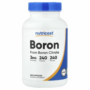 Nutricost, бор, 3 мг, 240 капсул
