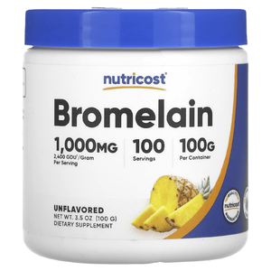 Nutricost, бромелаин, без добавок, 100 г (3,5 унции) (Товар снят с продажи) 